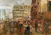 Weekday in Paris, Adolph von Menzel